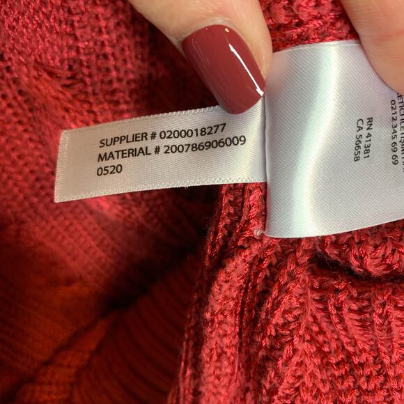 LAUREN RALPH LAUREN black label chunky cable knit sweater pink academia 2554 - Picture 10 of 13